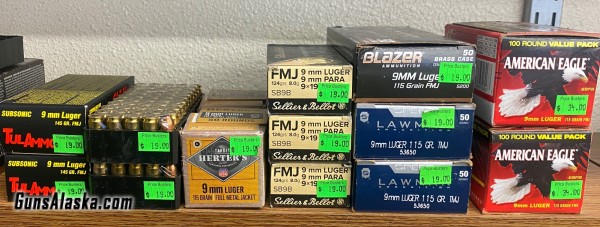 9mm Ammunition 50rds Box