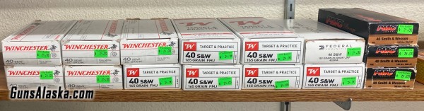.40 S&W Ammunition 50rd boxes