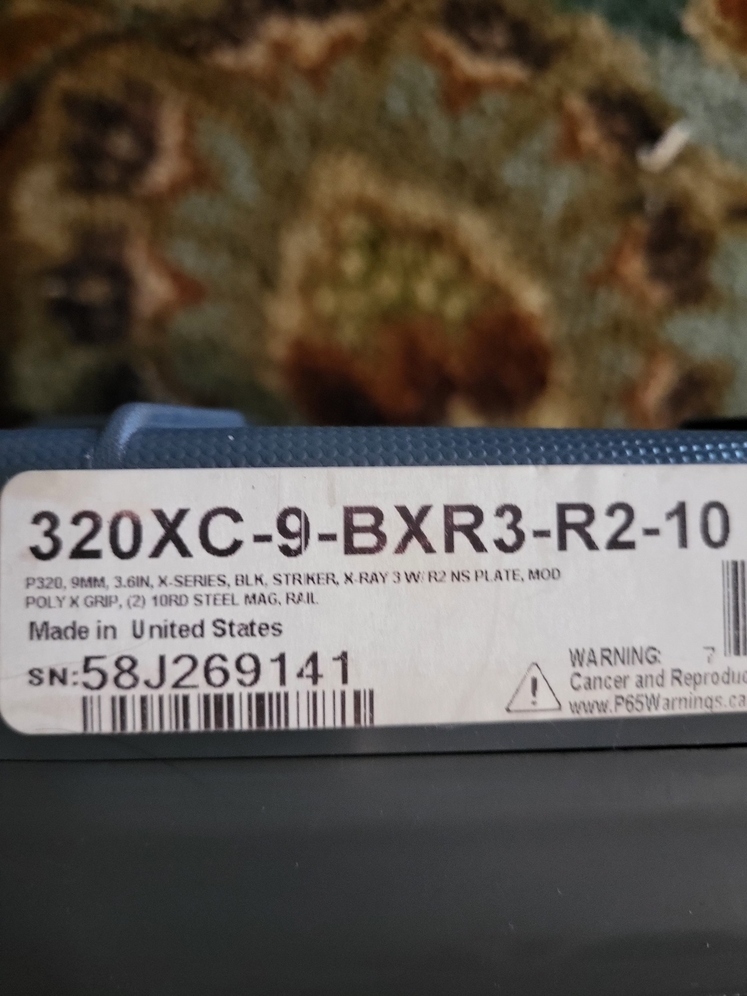 Sig Sauer P320XC 9mm